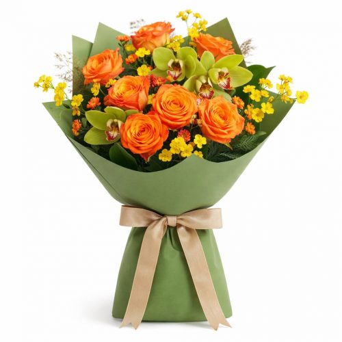 Флористический букет «Солнечный акцент»