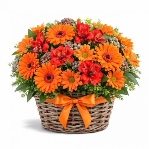 Композиции с живых цветов «Огненный вихрь»